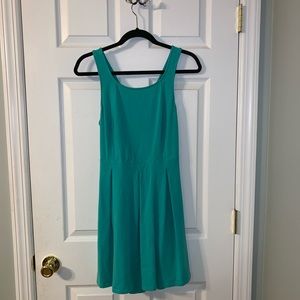Aqua cutout back dress